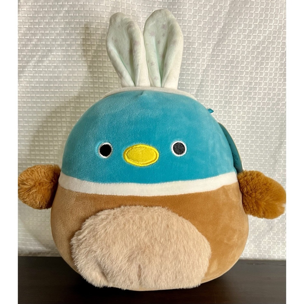 Squishmallows Daksa Bird Bunny Ears Medium Plush Blue Brown White‎ new